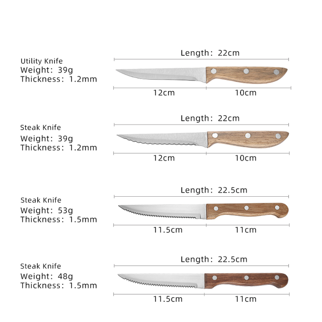Cuchillo de carne &uacute;nico de moda