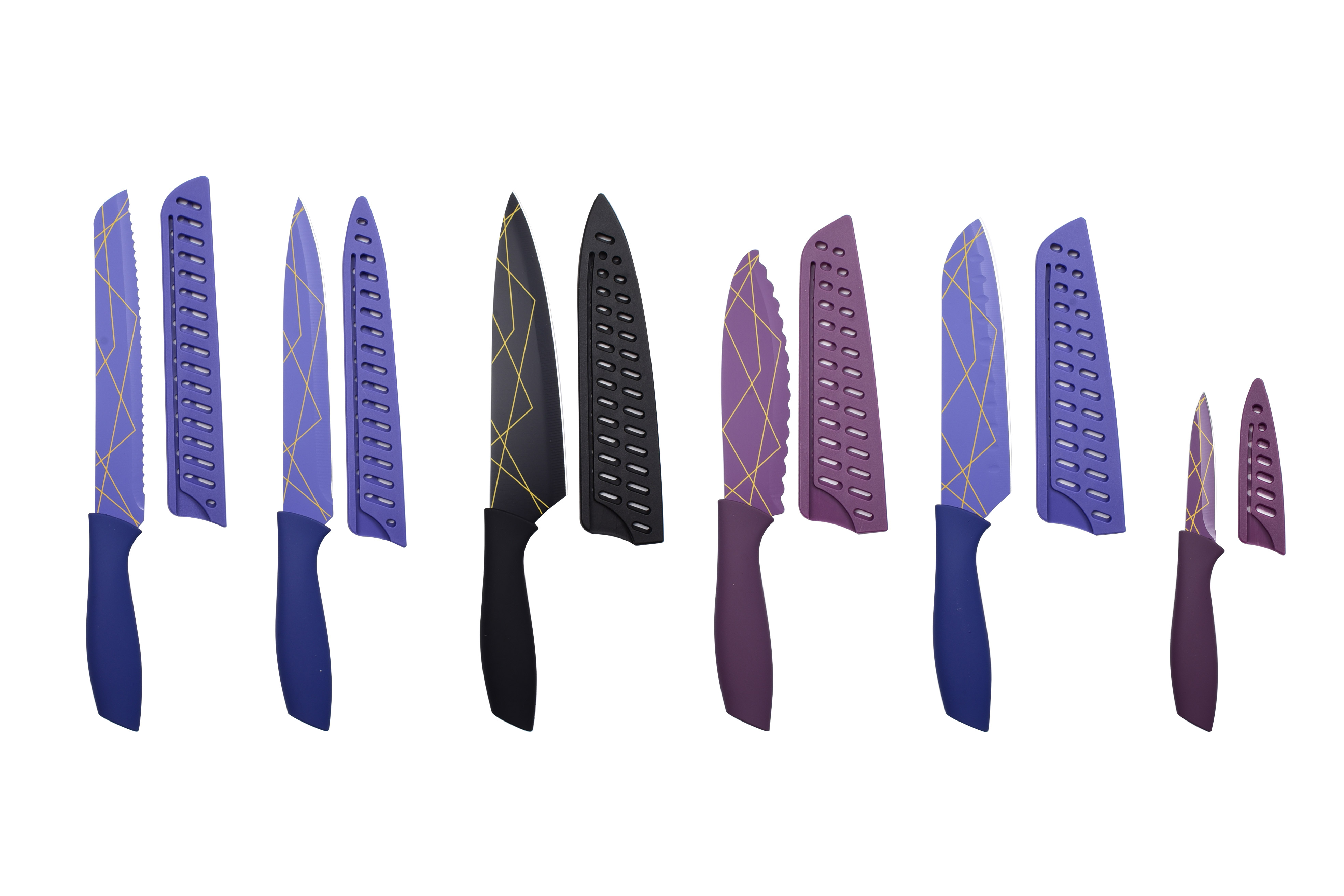 Ensemble de couteaux de cuisine de chef 6 pi&egrave;ces
