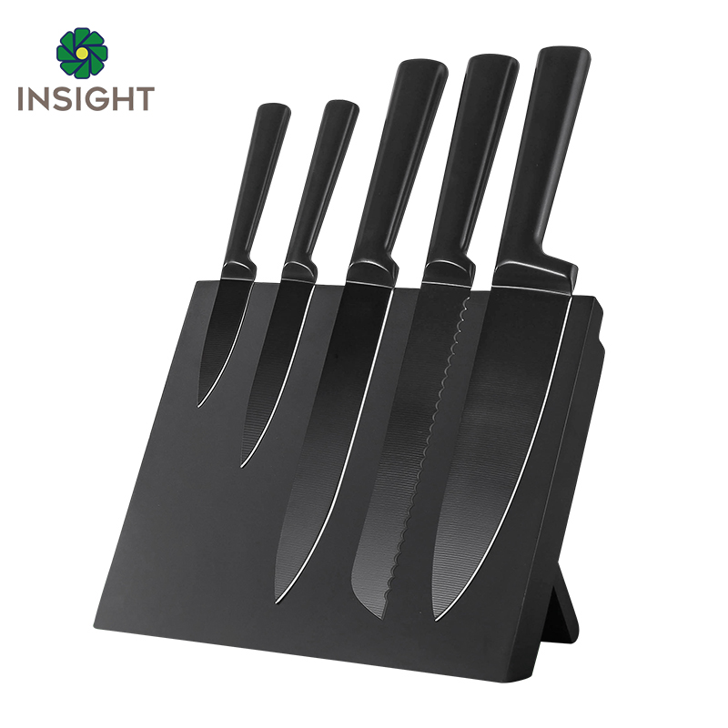 Set di coltelli da cucina neri 3Cr13
