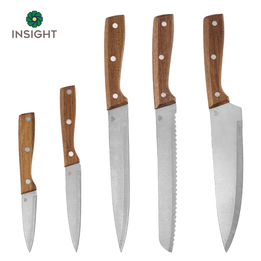 Set coltelli da cucina 6 pezzi con ceppo