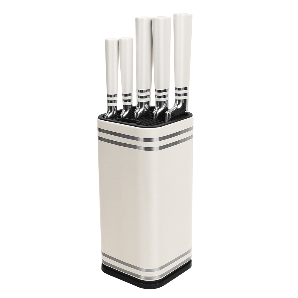 Ensemble de couteaux en acier inoxydable 3Cr13 &agrave; manche blanc