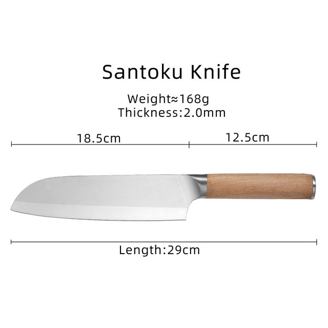Couteau Santoku en bois tranchant de qualit&eacute; sup&eacute;rieure