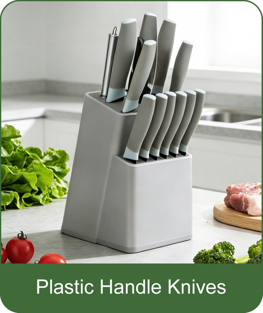 Couteaux &agrave; manche en plastique