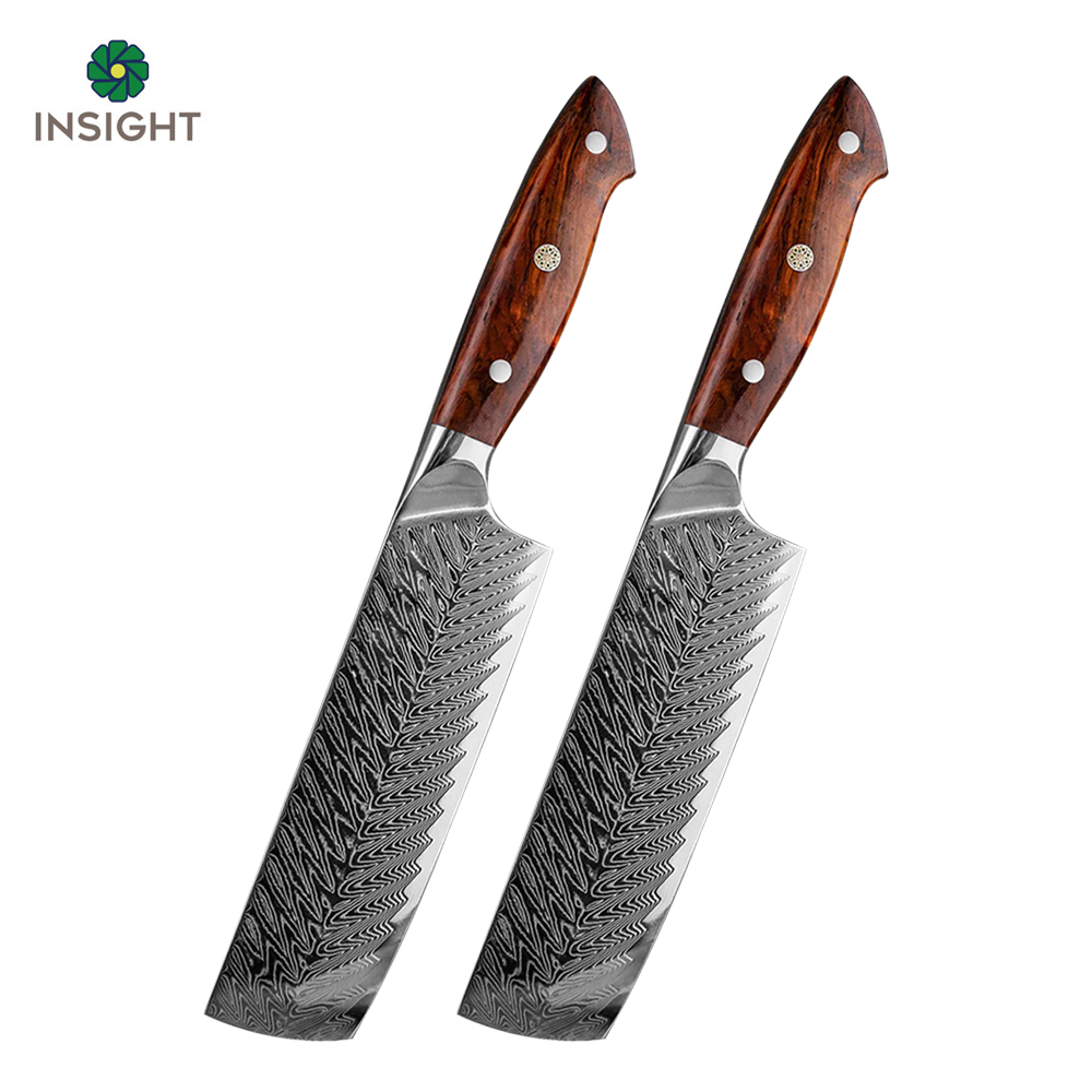 Coltello da cucina in Damasco a 67 strati con manico in palissandro