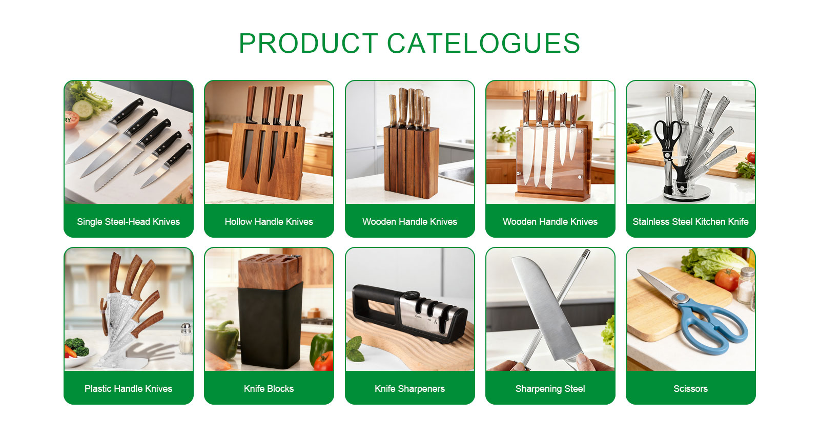 Cat&eacute;gories de produits de couteaux de cuisine